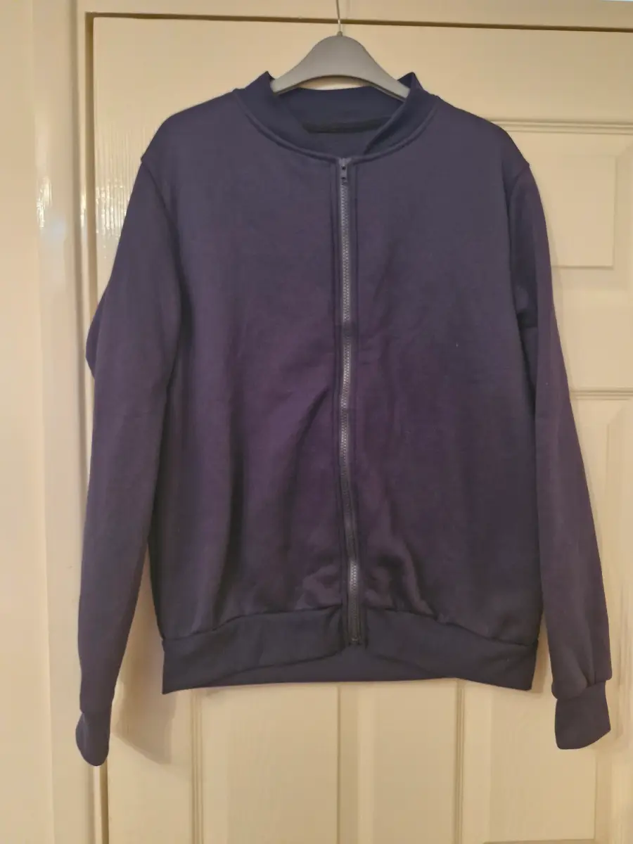 Shein navy zip up mens fleece