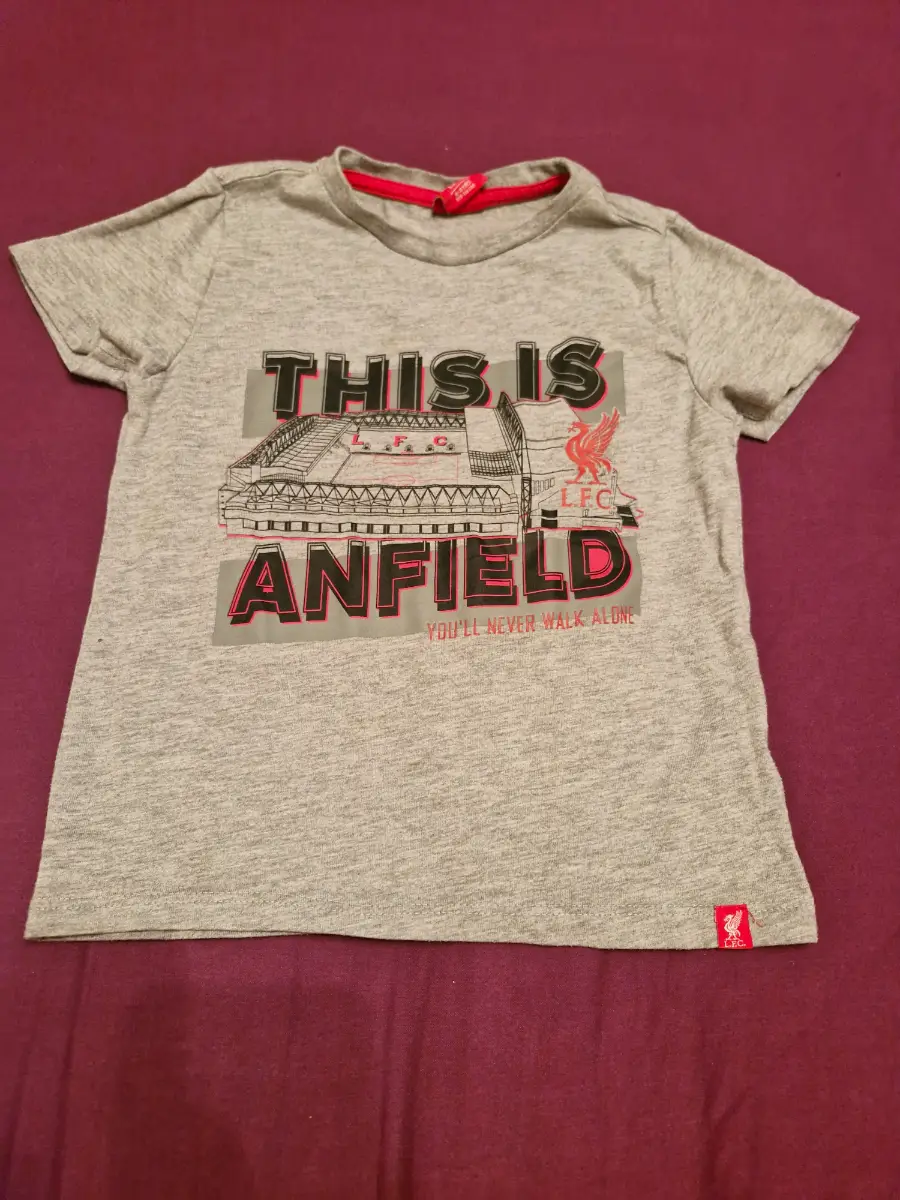 Liverpool football club grey tshirt