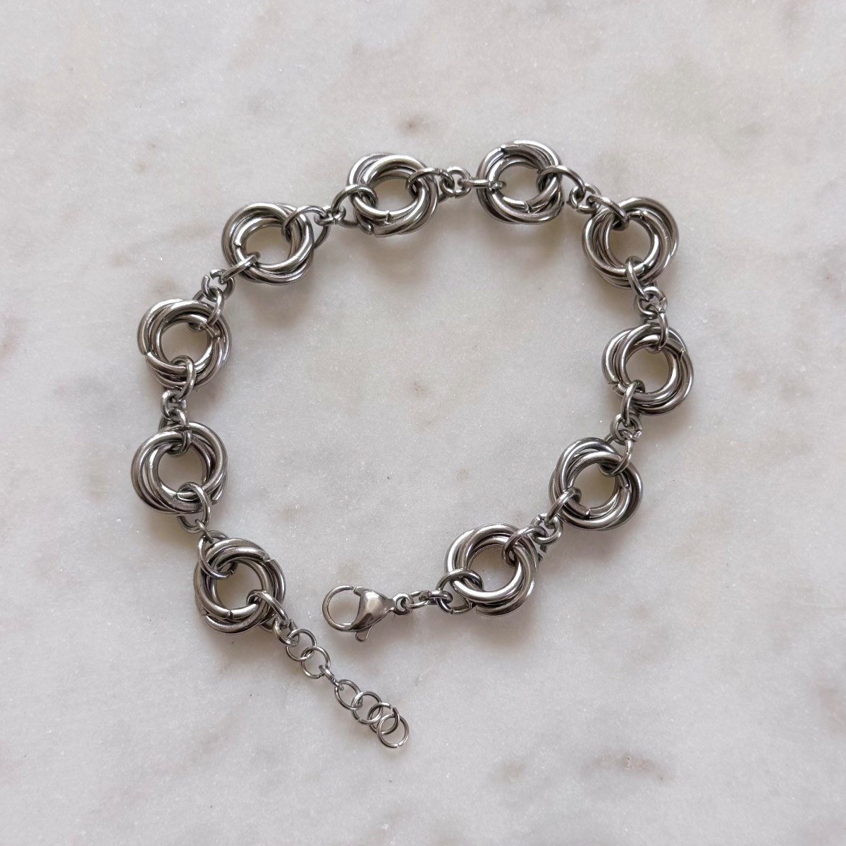 Handmade Stainless Steel Mobius Chainmail Bracelet
