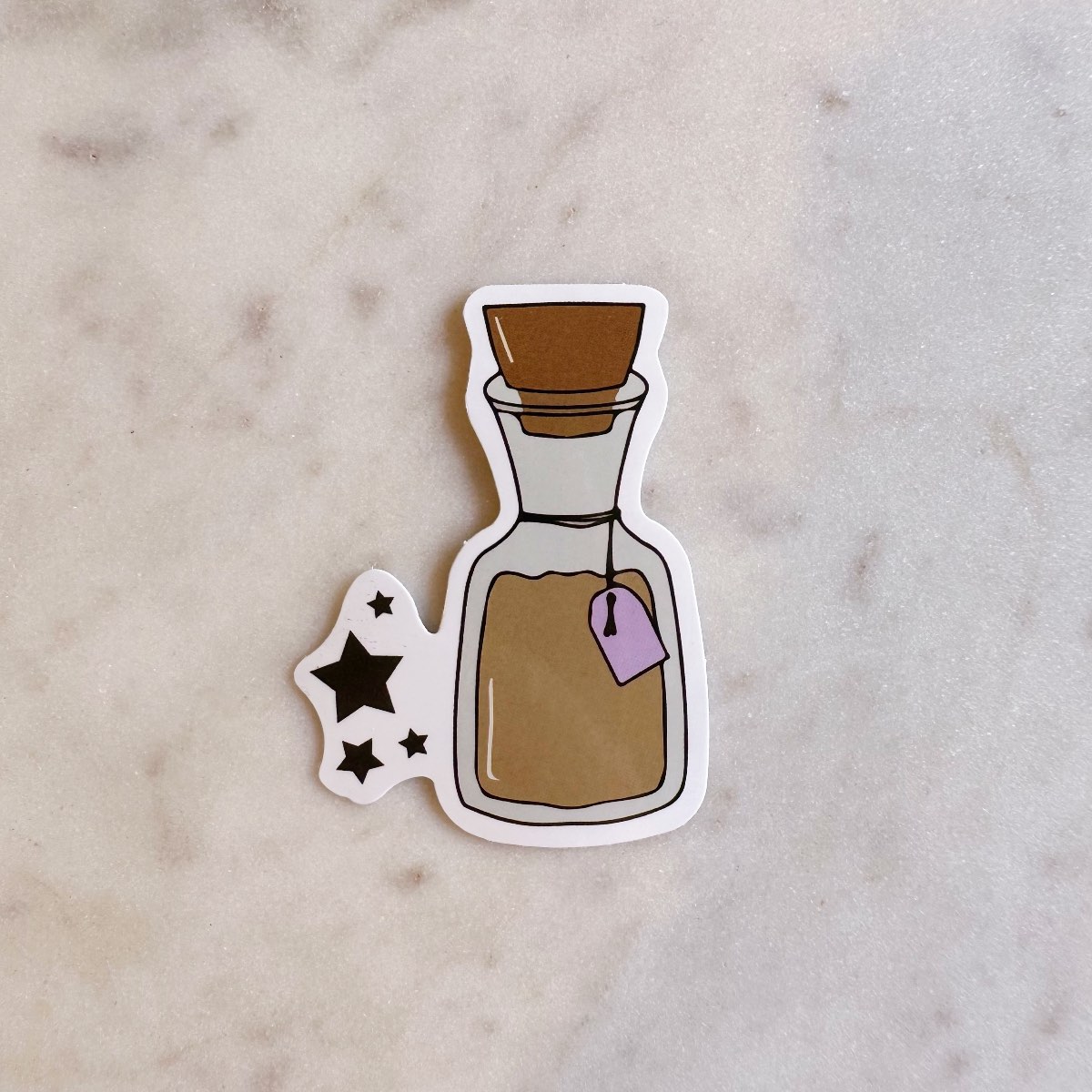 Iced Coffee Bottle Water Resistant Vinyl Sticker