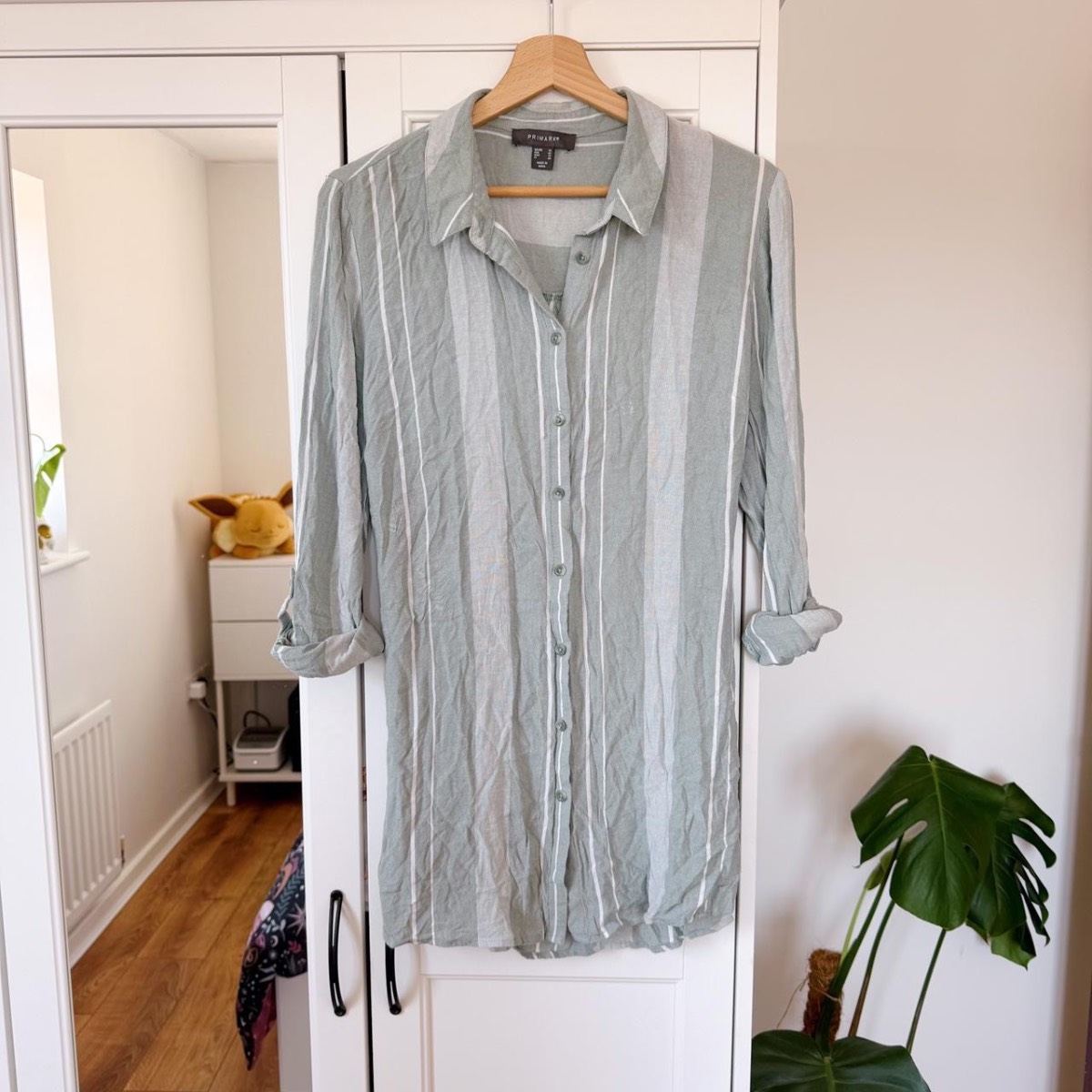 Primark Mint/Blue Stripe Button Down Shirt