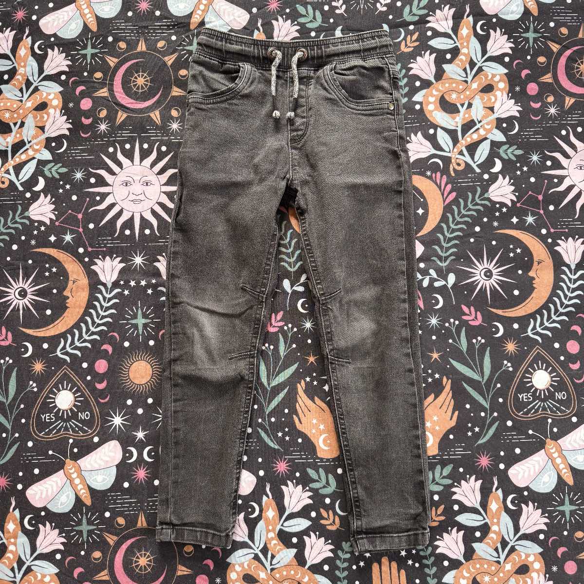 George Grey Acid Wash Adjustable Waist Slim Jeans