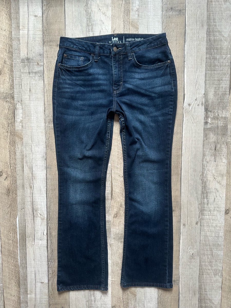 Lee Riders Mid Rise Y2K Bootcut Jeans Size 10 Dark Wash