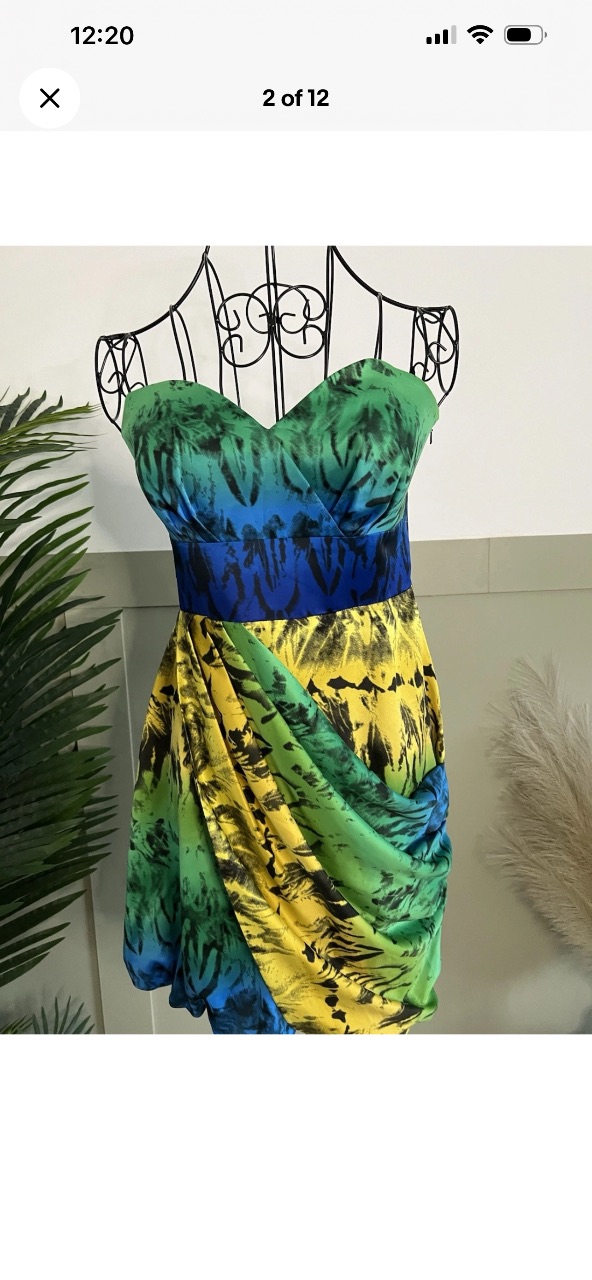 Next vibrant coloured prom cocktail dress knee length size 10