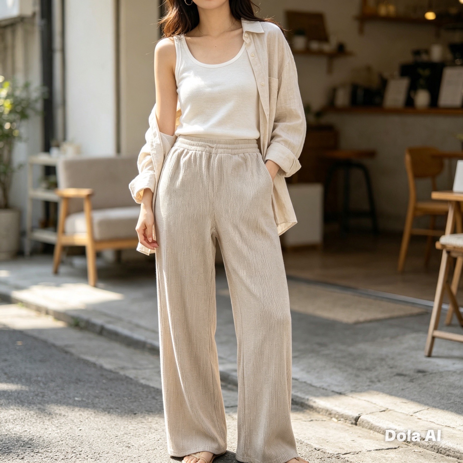 Woman wide leg trousers