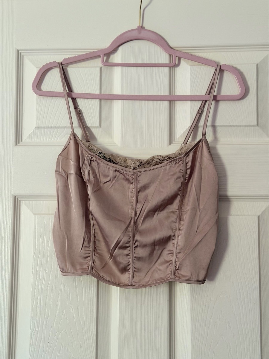 Parisian Tall Satin Corset Top – UK Size 12 – New With Tags