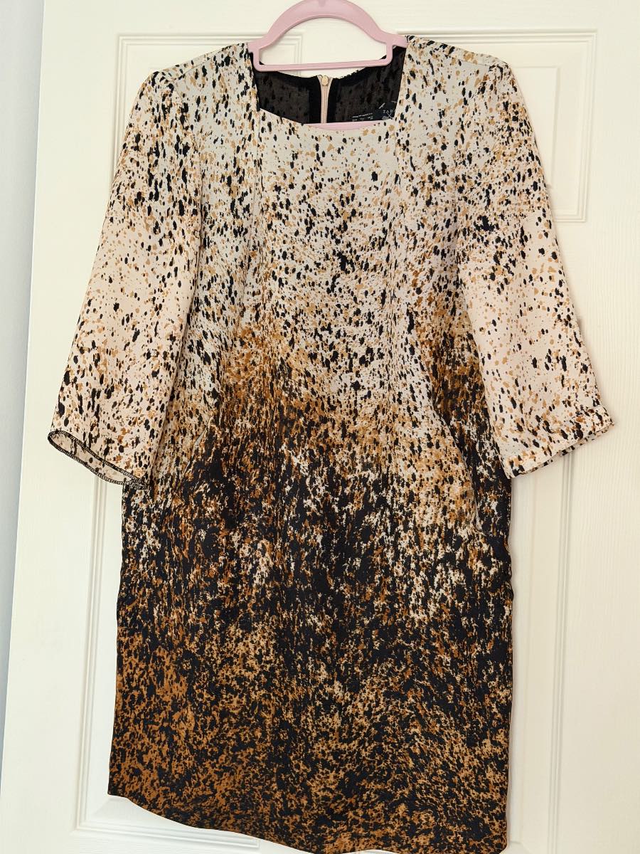 Zara Printed Dress – Size S – New Without Tags