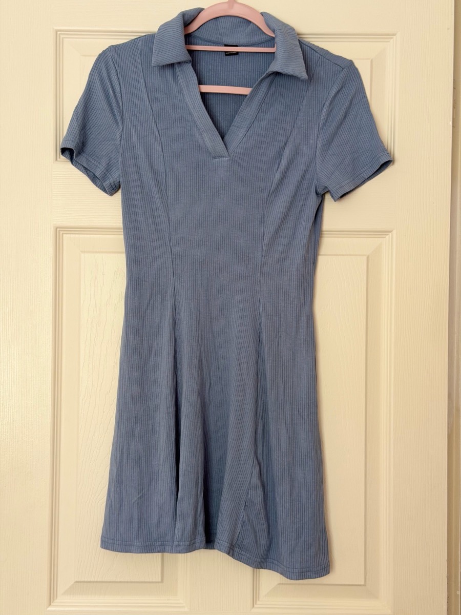 SHEIN Ribbed Polo Dress – Size S – New With Tags