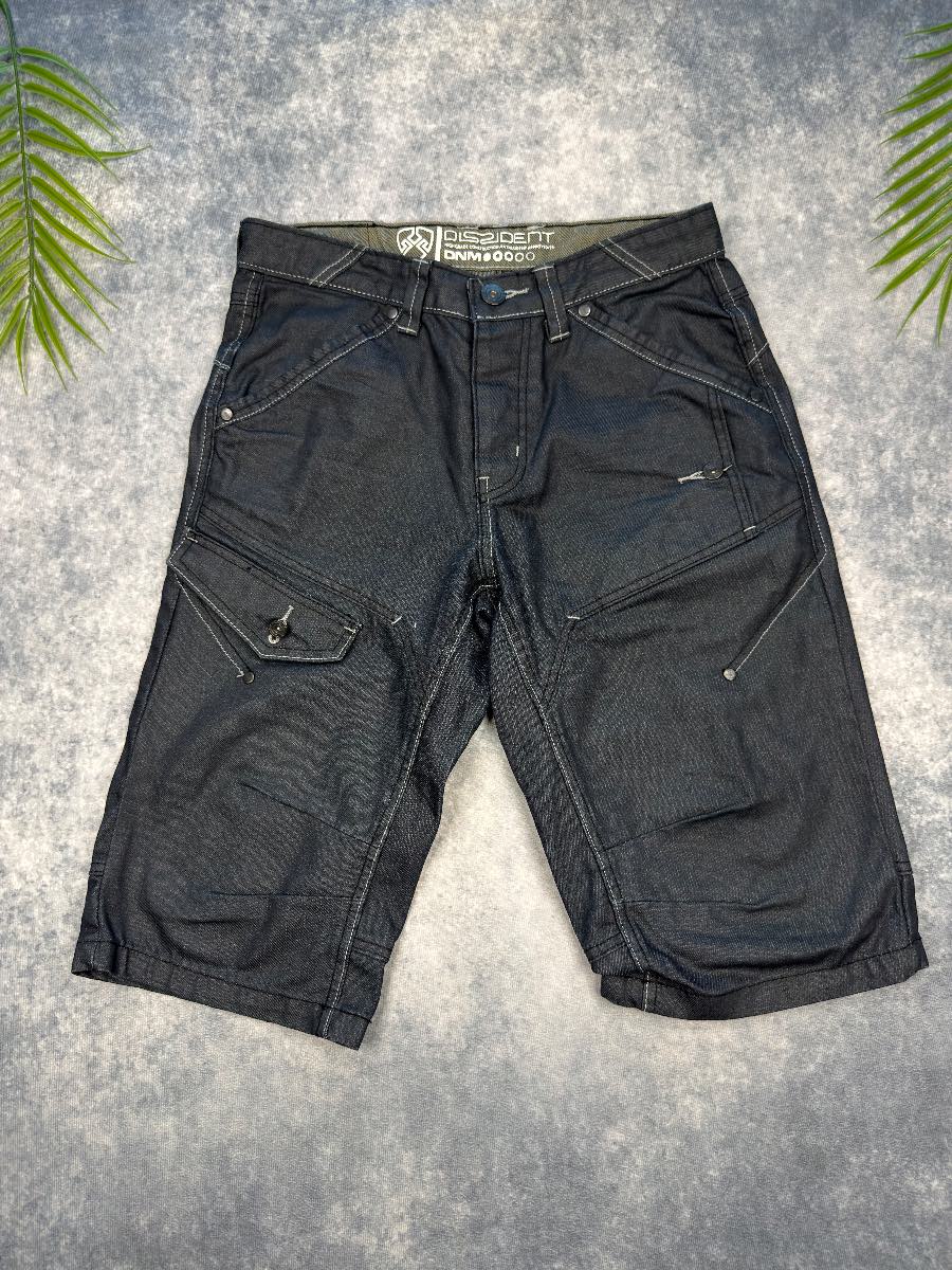 Dissident Blue Men’s Jean Cargo Shorts Utility Pocket Workwear Hiking Combat 30W