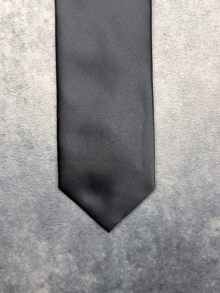 Racing Green Dark Grey Plain Silk Tie Formal Office Wedding Business Classic
