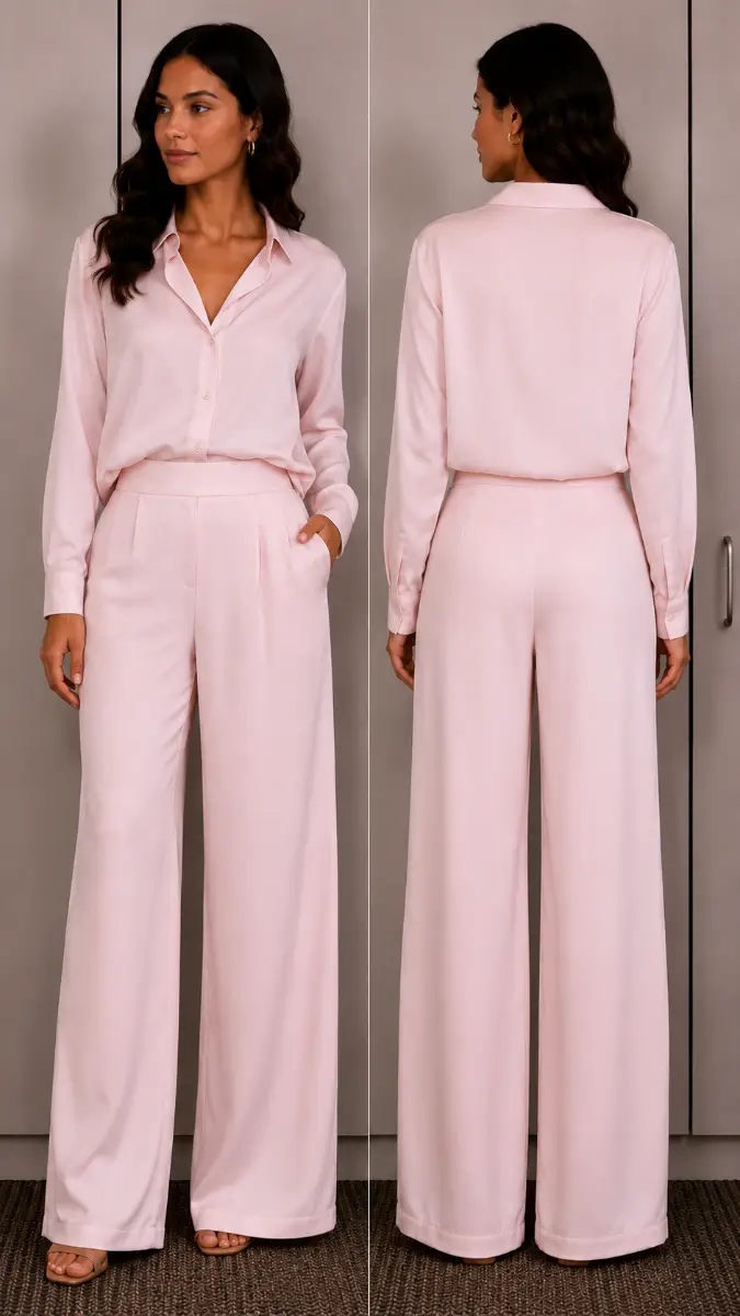 Vero Moda pink women's satin suit size M