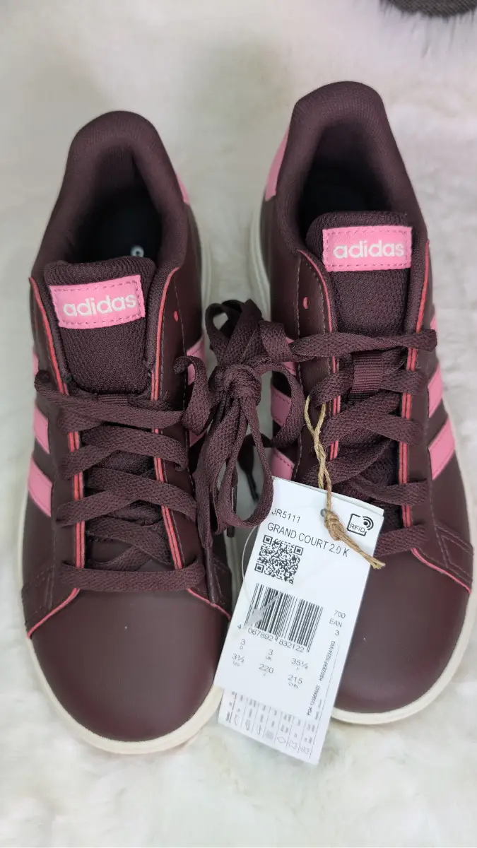 adidas Grand Court 2.0 Unisex Children's Trainers Size 3 #1