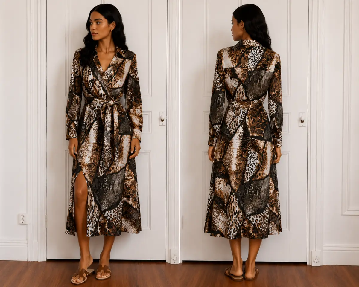 Damn Good Thing leopard print dress size 10 #2