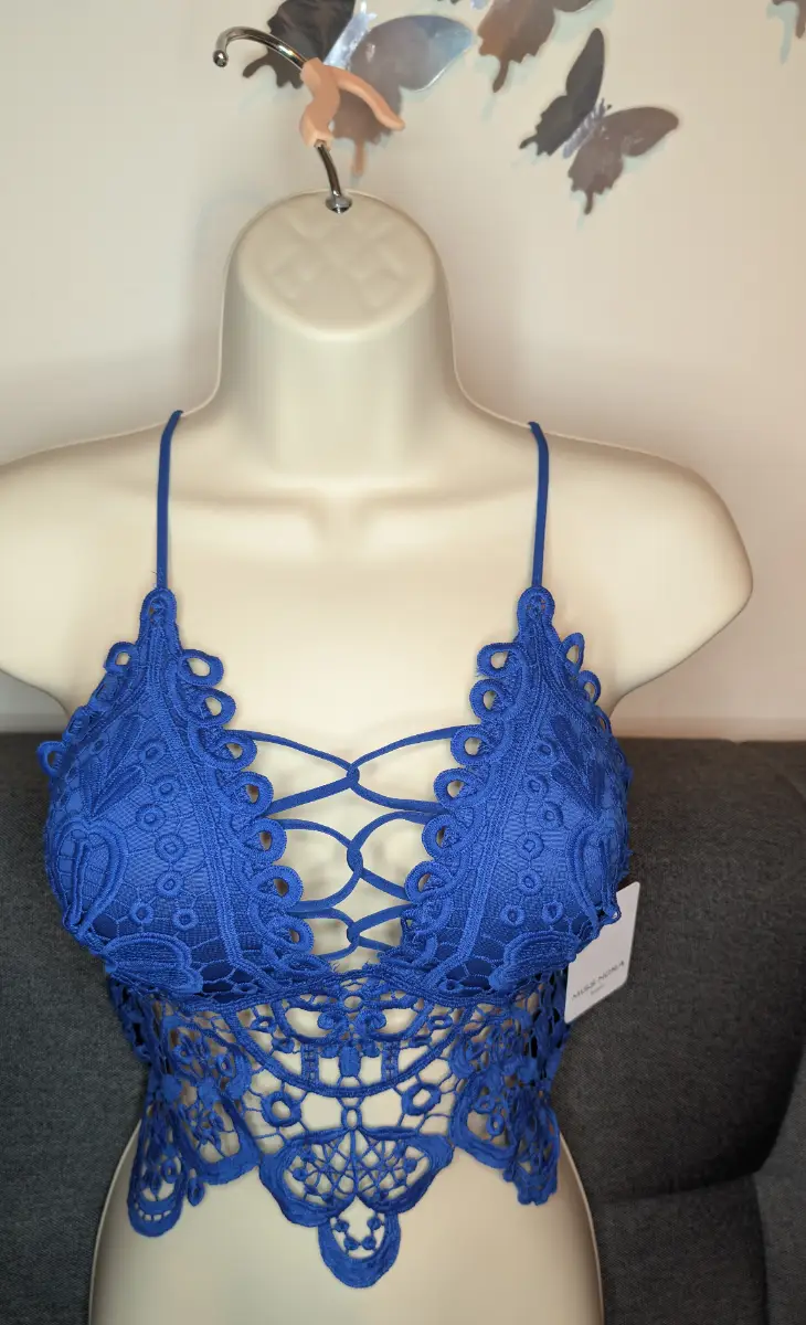 Miss Nora crop top Blue One size