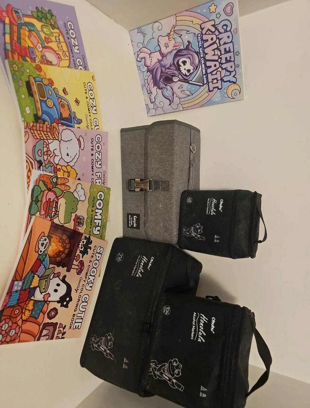 Ohuhu and sanjoki alcohol marker coloring set