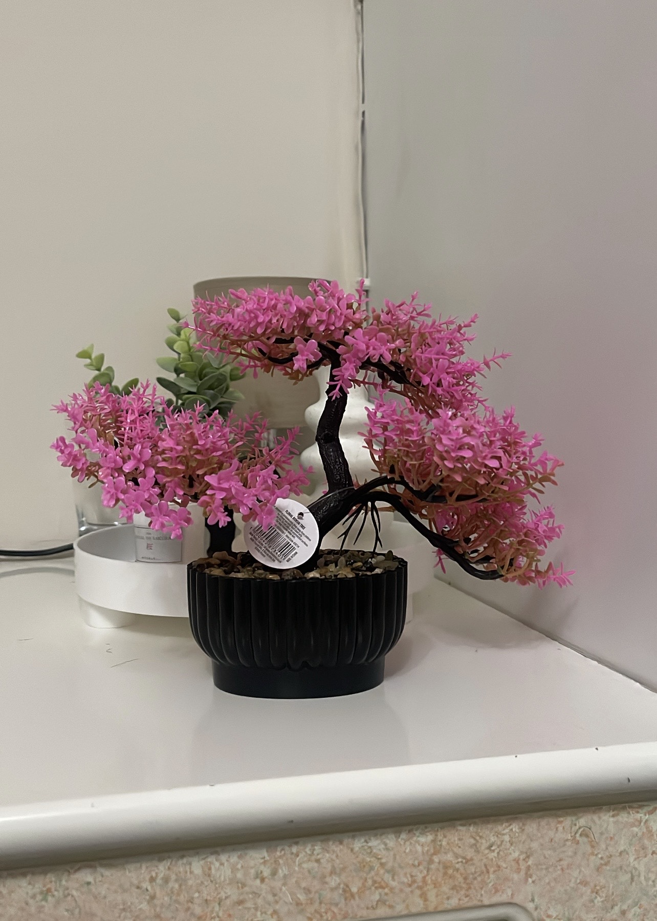 Brand New Pink leaf Japanese styled Bonsai tree plant, artificial plant, aesthetic home decor