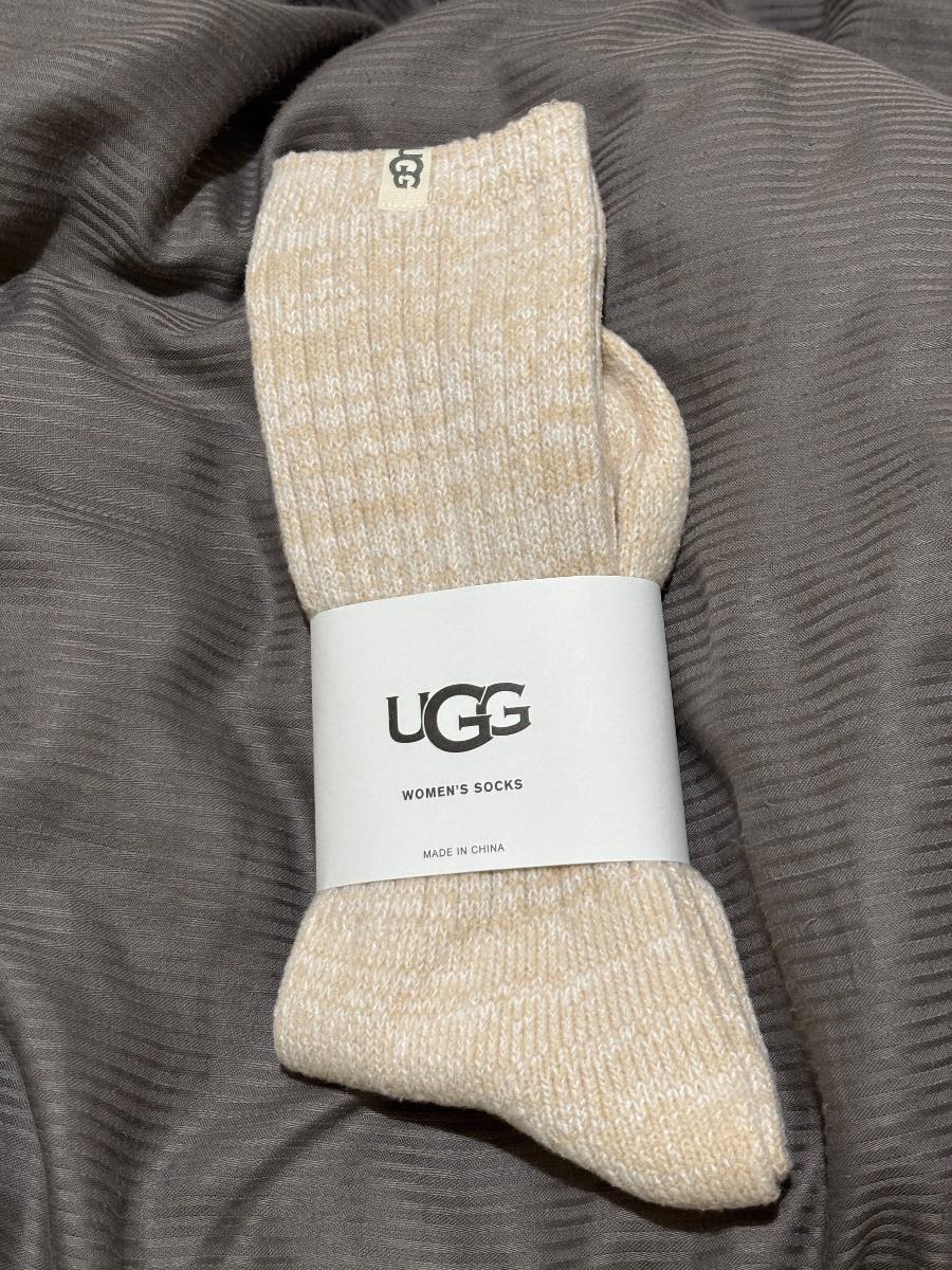 Women’s  Long Fluffy Beige Socks Ugg