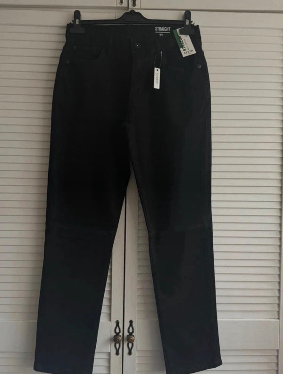 Men's George Black Straight Fit Jeans - W32 L30 (BNWT)