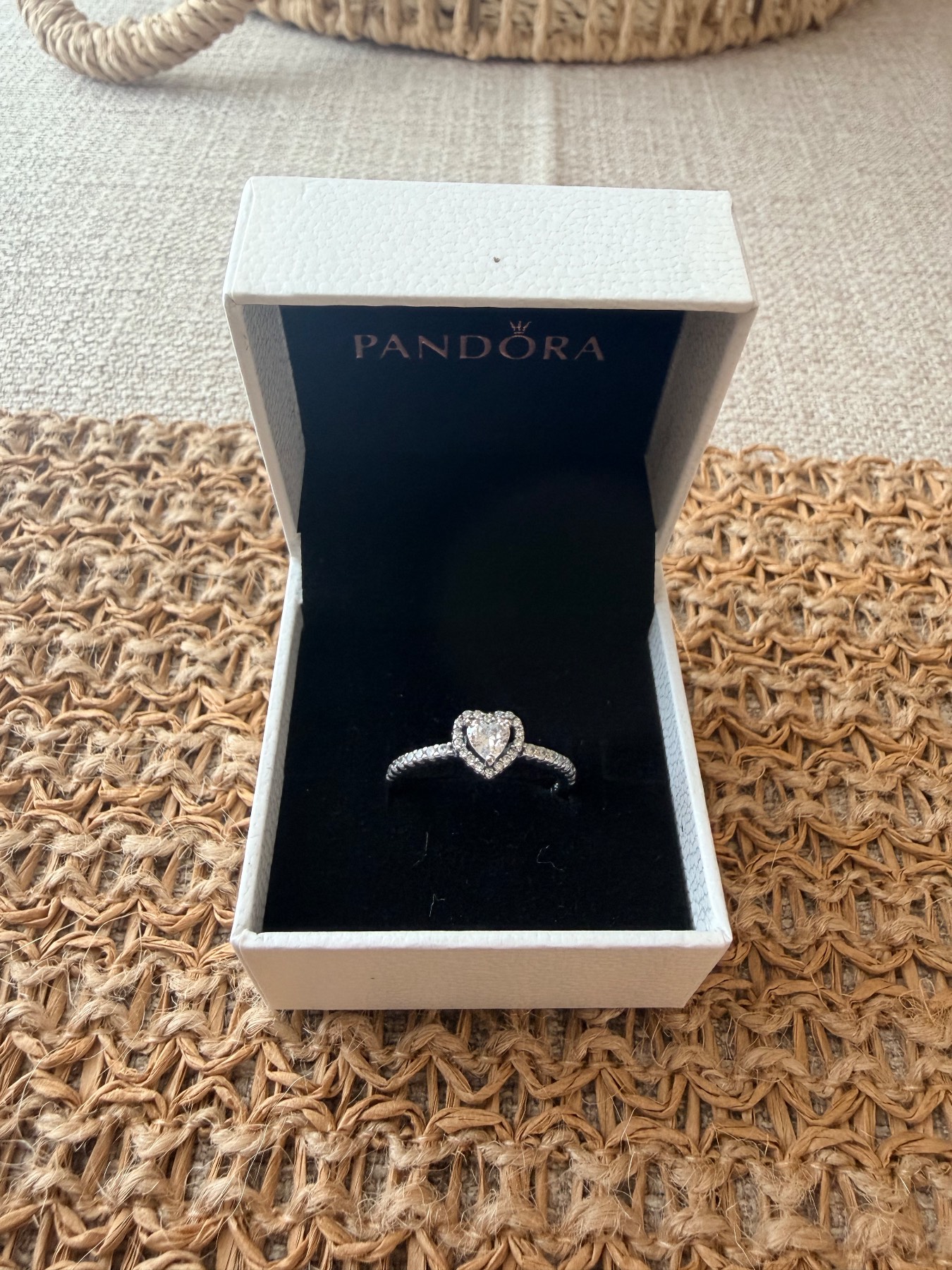 Pandora ring with box size 58