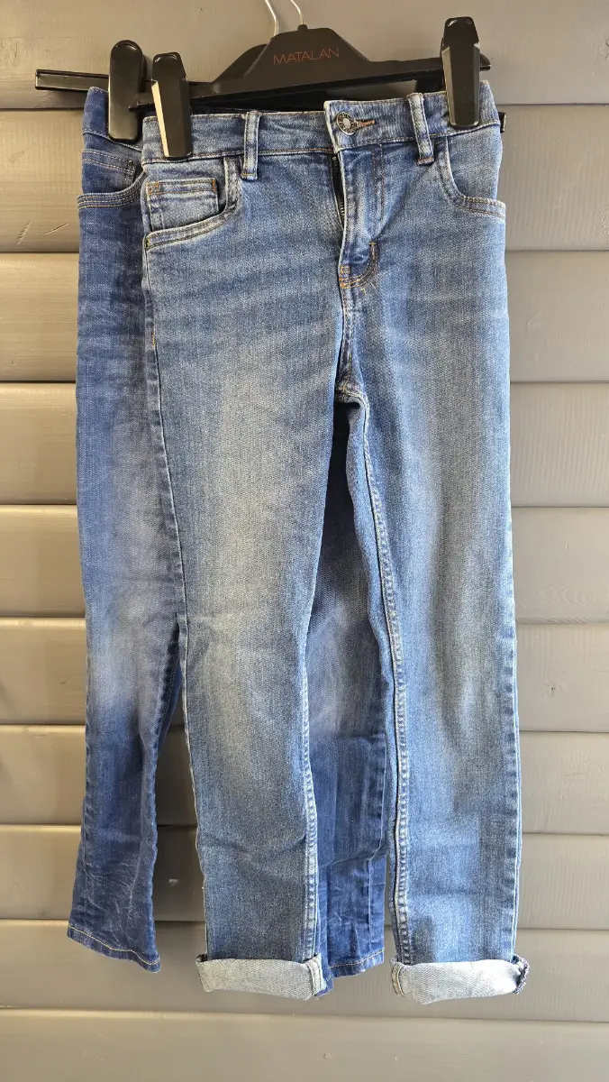 2 pairs boys skinny jeans 7-8