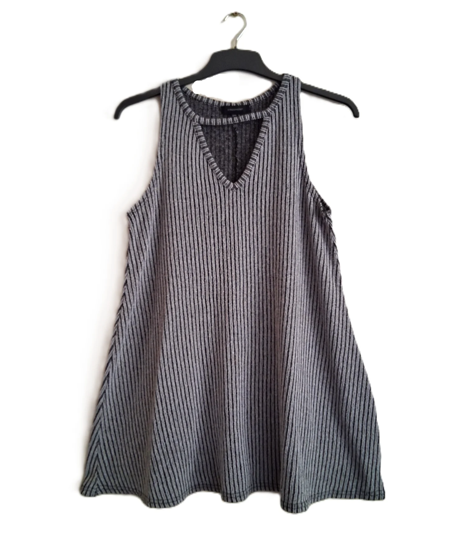 Atmosphere Black & White Striped Knit Dress Sleeveless UK 14
