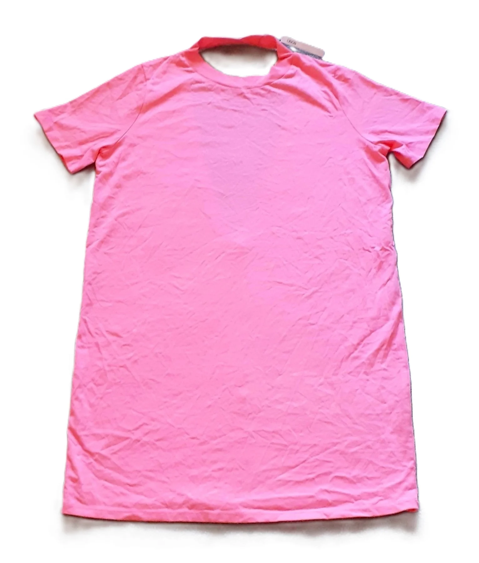 ASOS Pink Open V Back T-Shirt Mini Dress UK 10 Brand New With Tag RRP £18