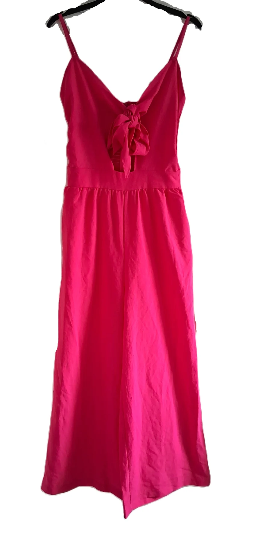 Pink Summer Strappy Jumpsuit Wide Leg Small S (UK 8-10?)