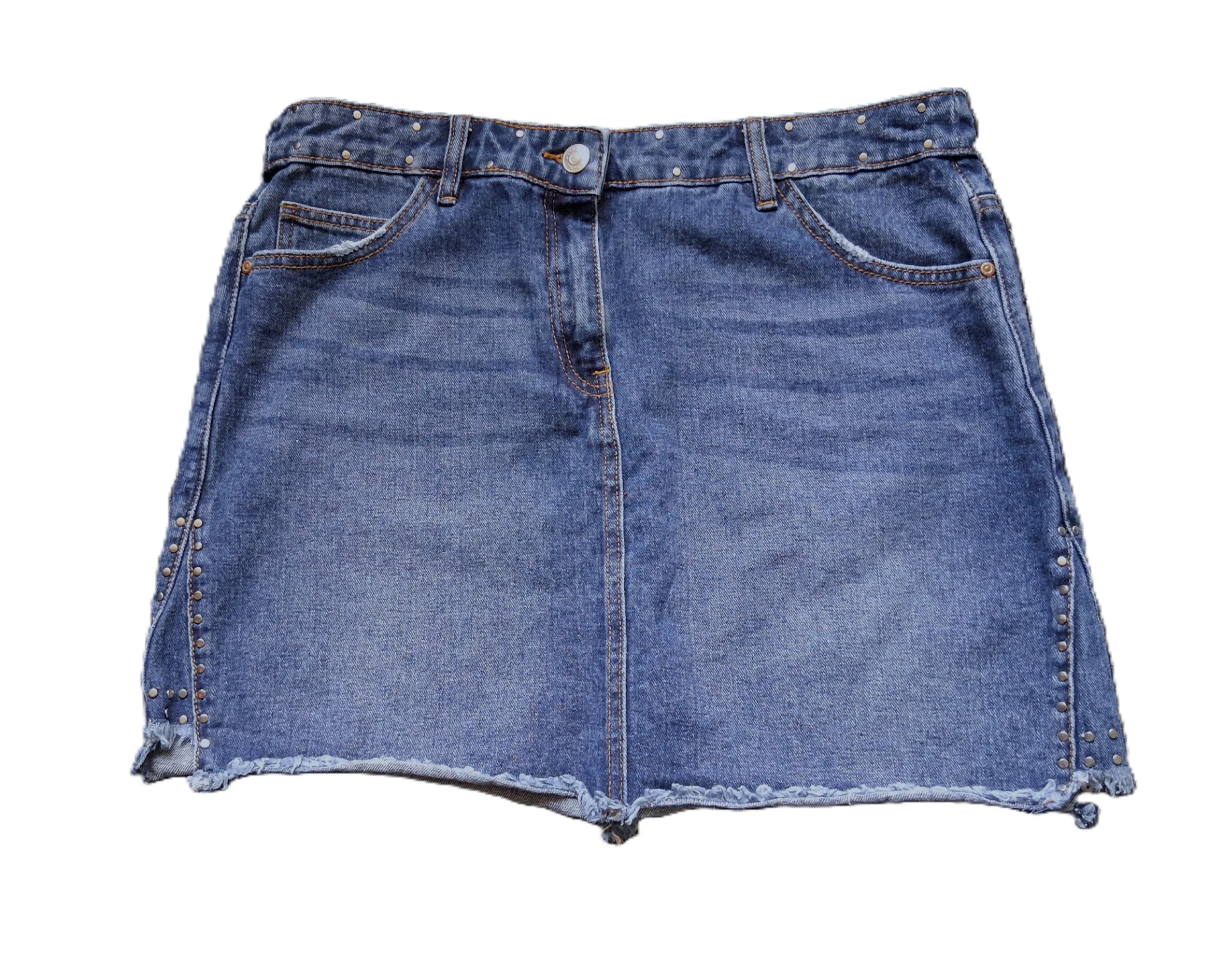 Papaya Blue Denim Skirt UK 14 As New Matalan
