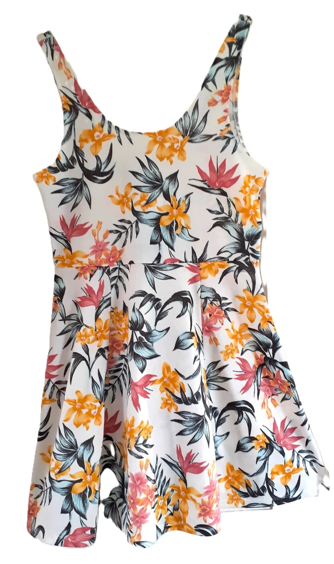 H&M Conscious Sleeveless Summer Skater Dress Floral UK 12-14 Brand New With Tag