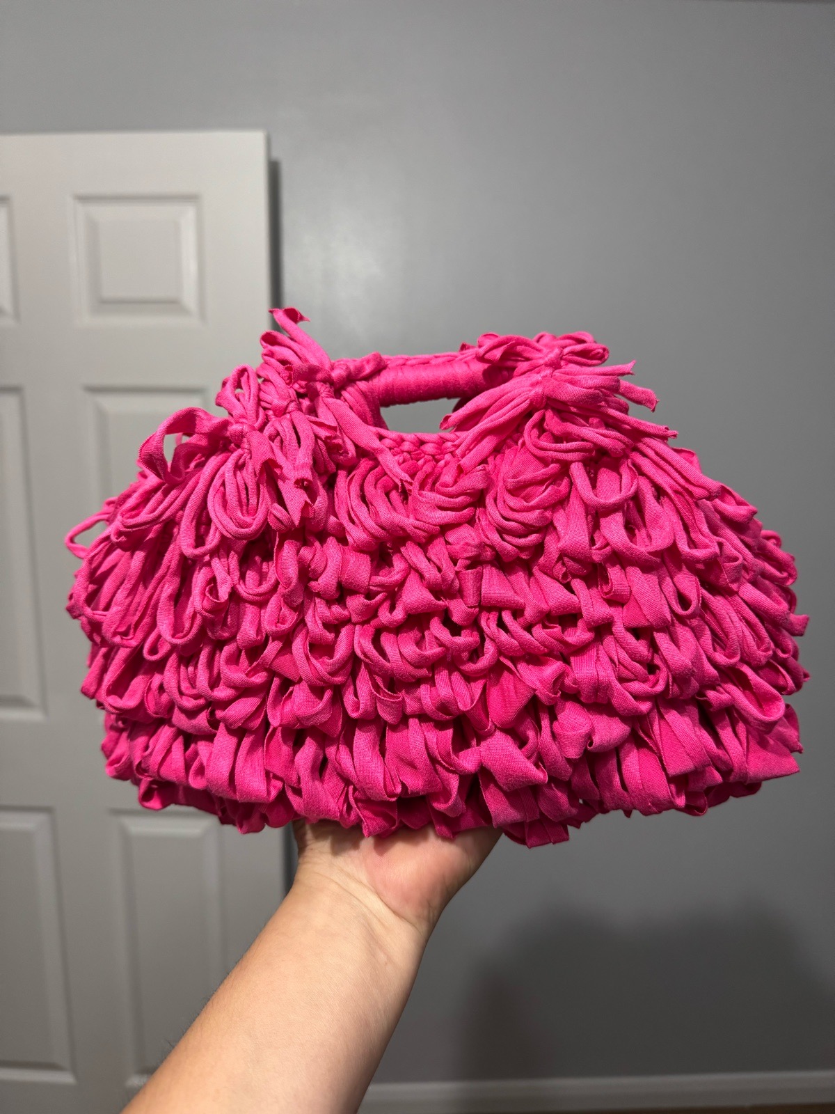 bag: Handmade Fuchsia Pink Statement Purse