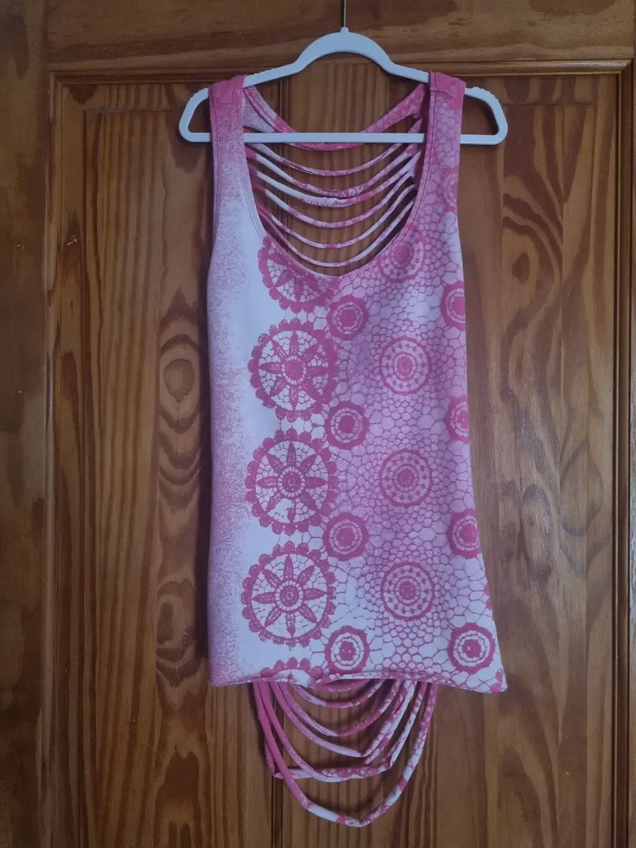 open back pink vest