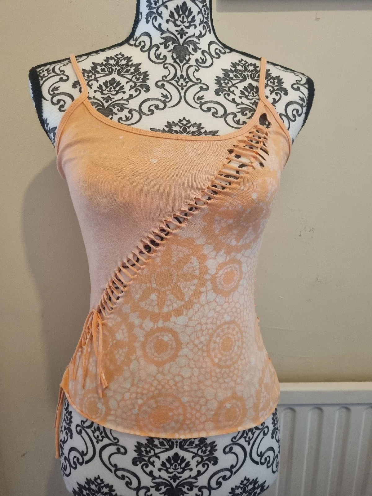 peach custom design vest