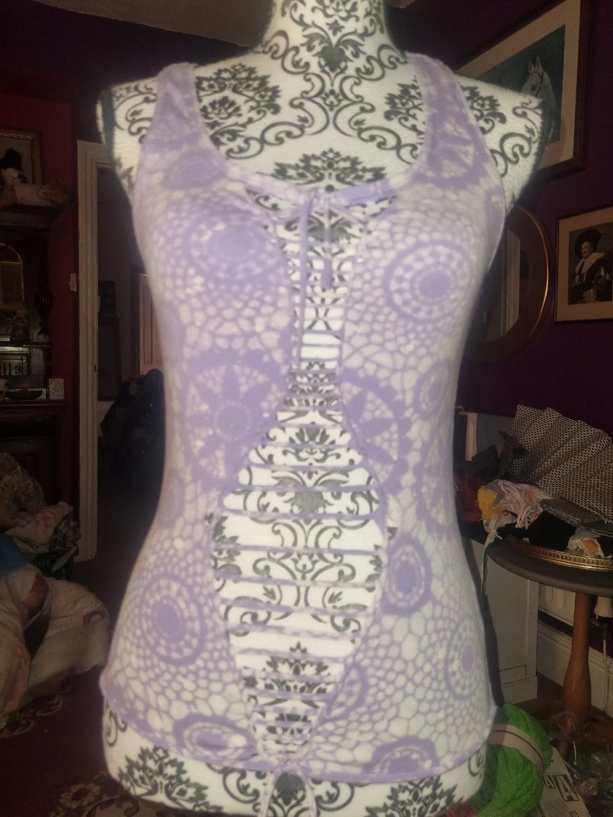 Purple handmade vest