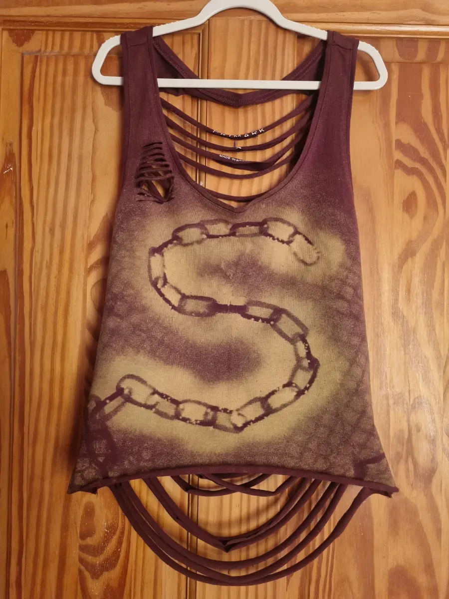 Open back, custom cut vest