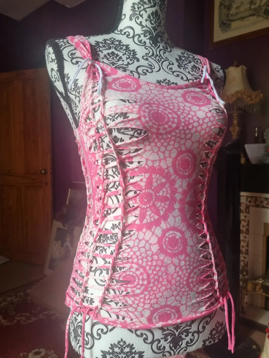 Pink pattern vest