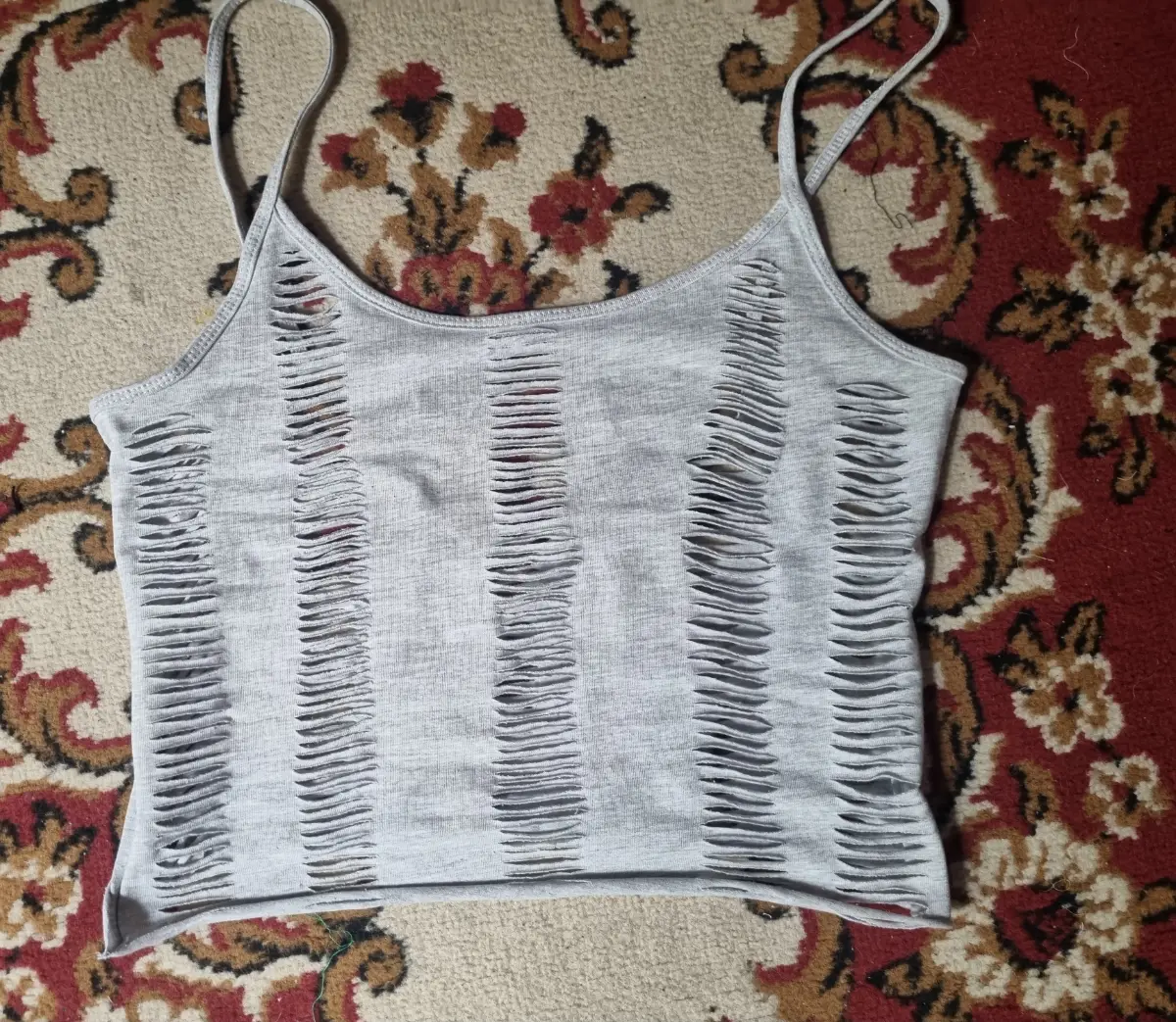 Sliced, cropped vest, size S