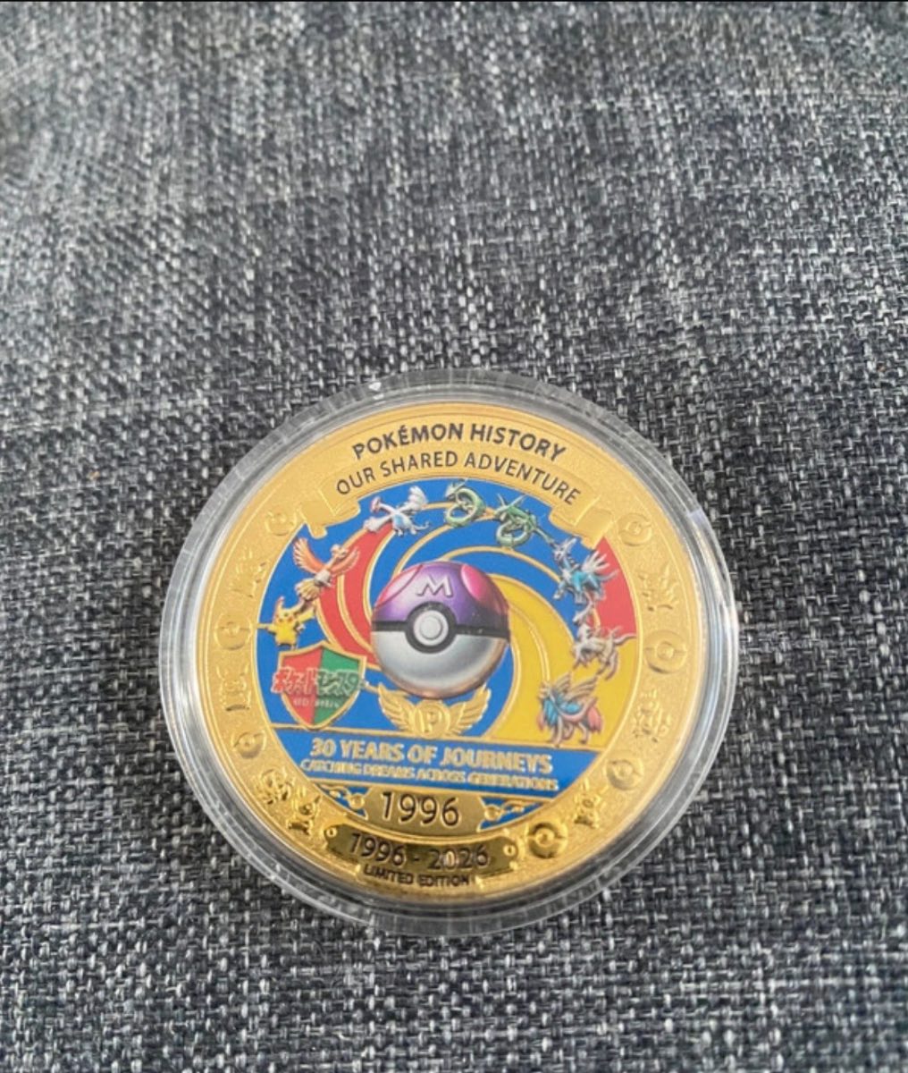 Pokémon 30th Anniversary Collectors Coin 1996–2026 Commemorative Medal