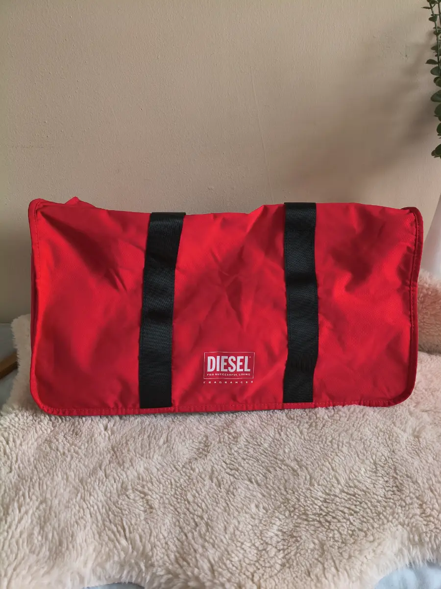 Diesel red weekend travel duffel gym bag