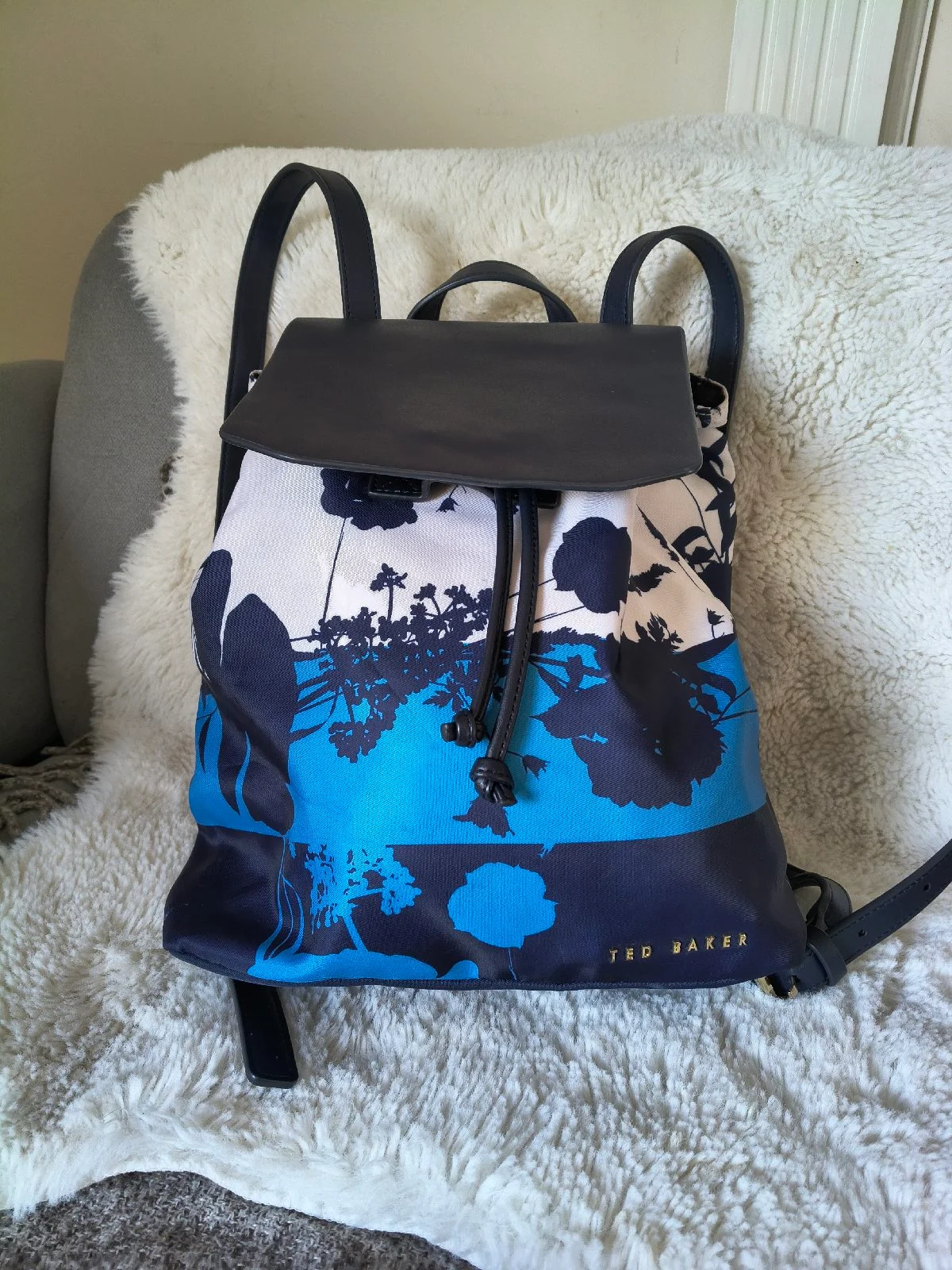 🎒 TED BAKER DESIGNER AMARILY BLUEBELL DRAWSTRING BACKPACK