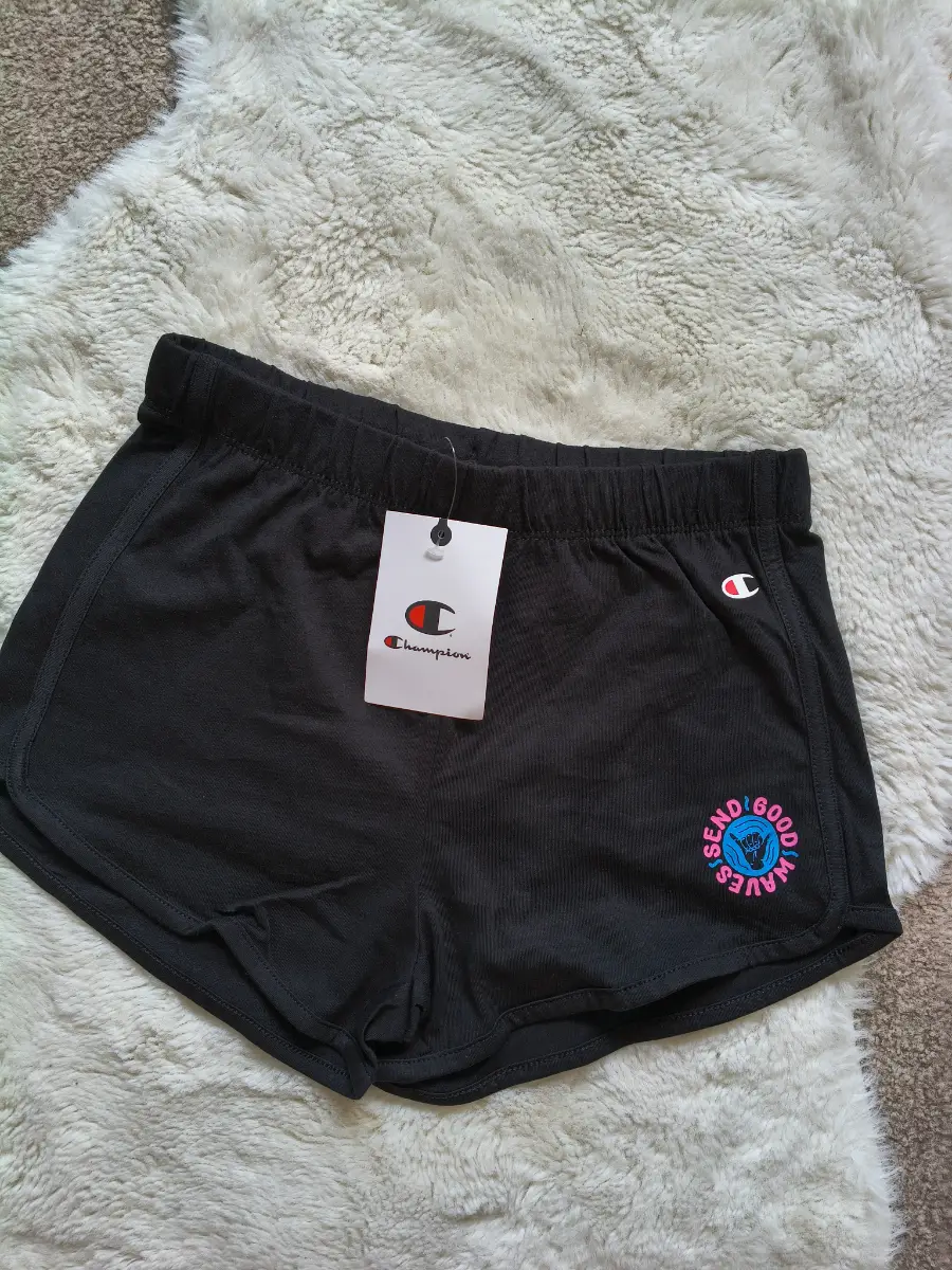 Champion girls graphic dolphin black athletic shorts 11-12