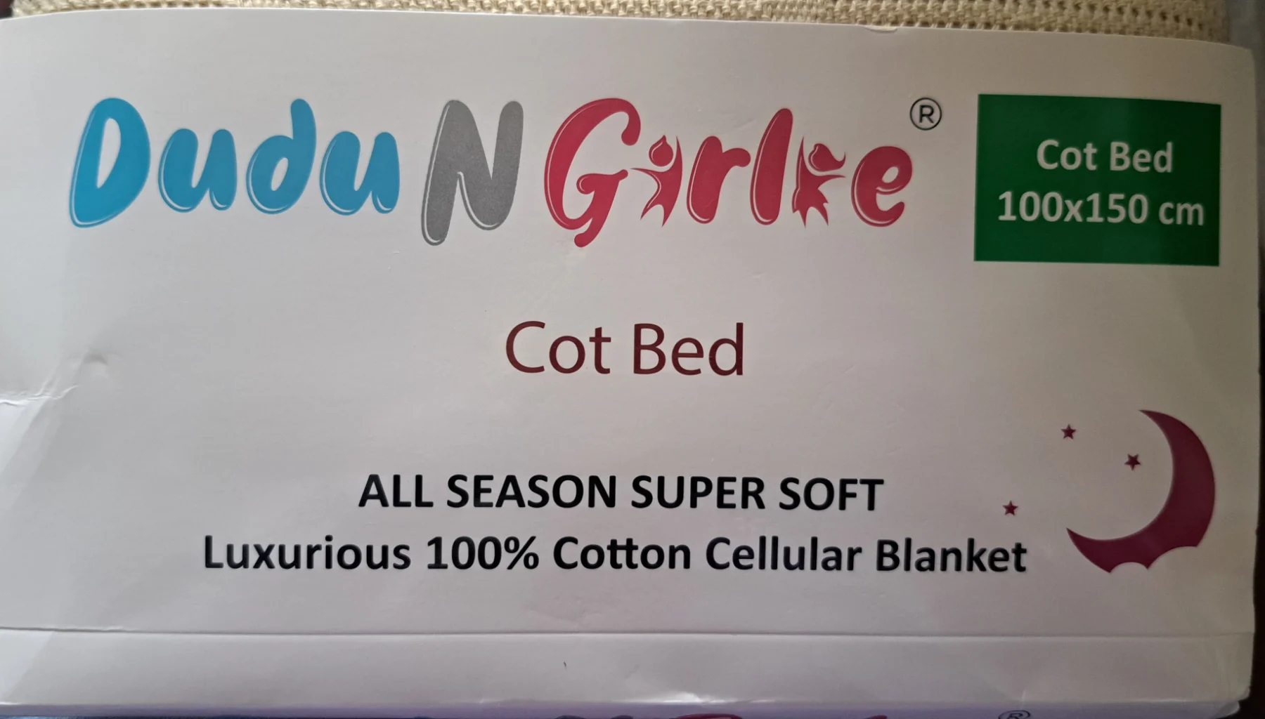 cot bed cellular blanket