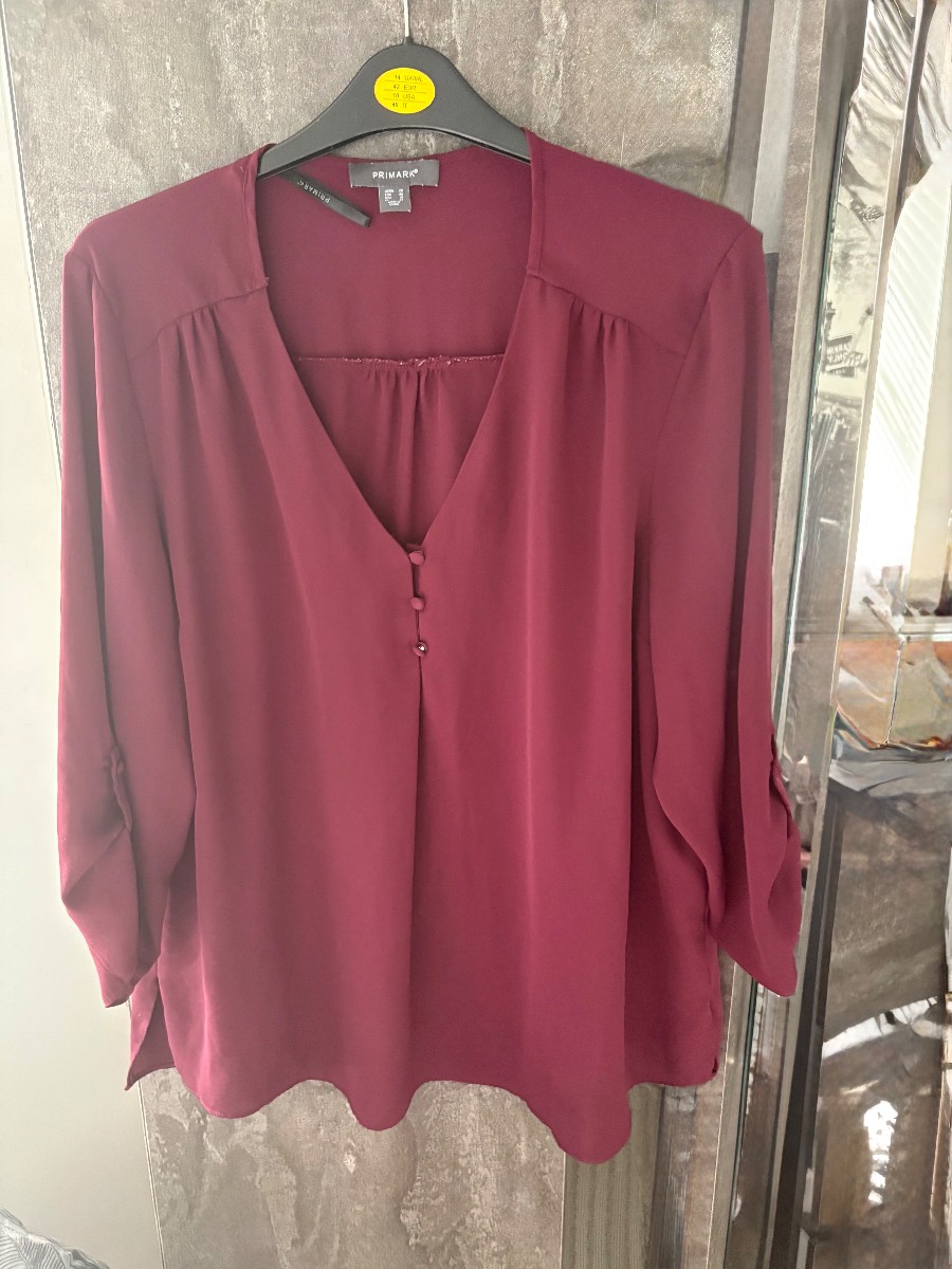 Purple long sleeve blouse
