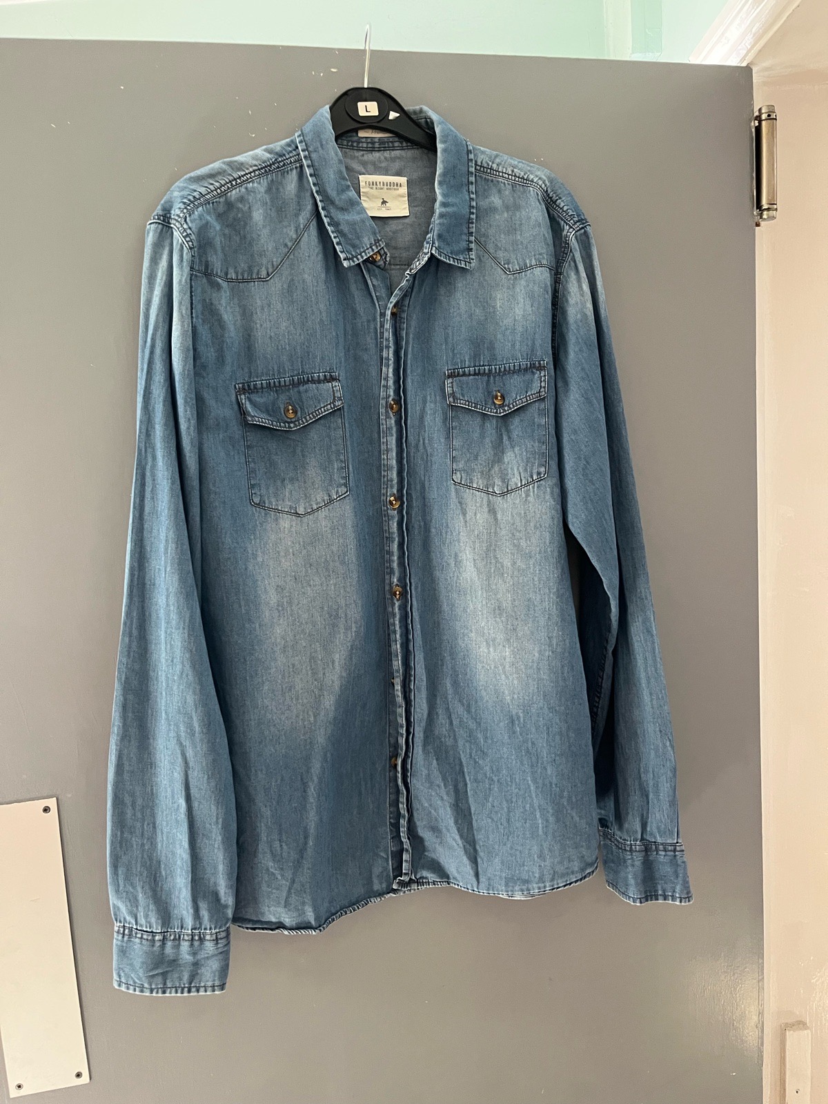 Funky Buddha Men’s Denim Shirt – Size XL