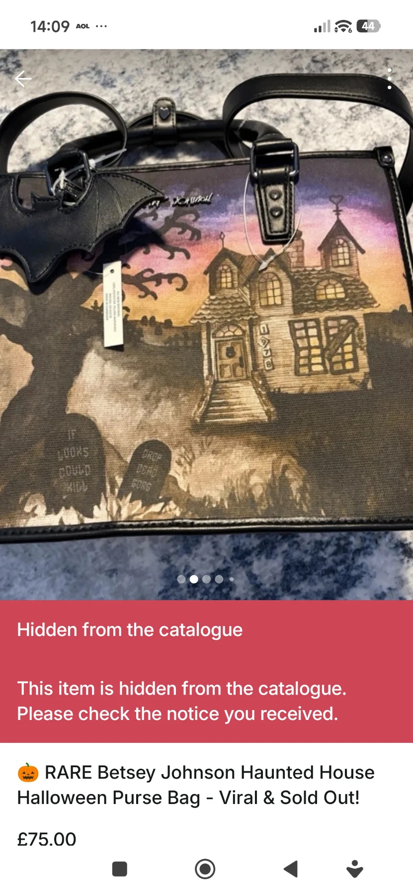 Betsey Johnson haunted house bag viral tiktok bag