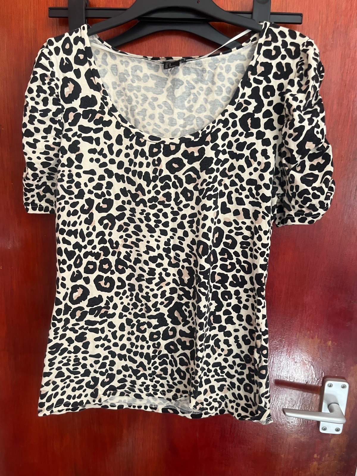 H&M Leopard Print Puff Sleeve Top | Size M | Brand New Unworn
