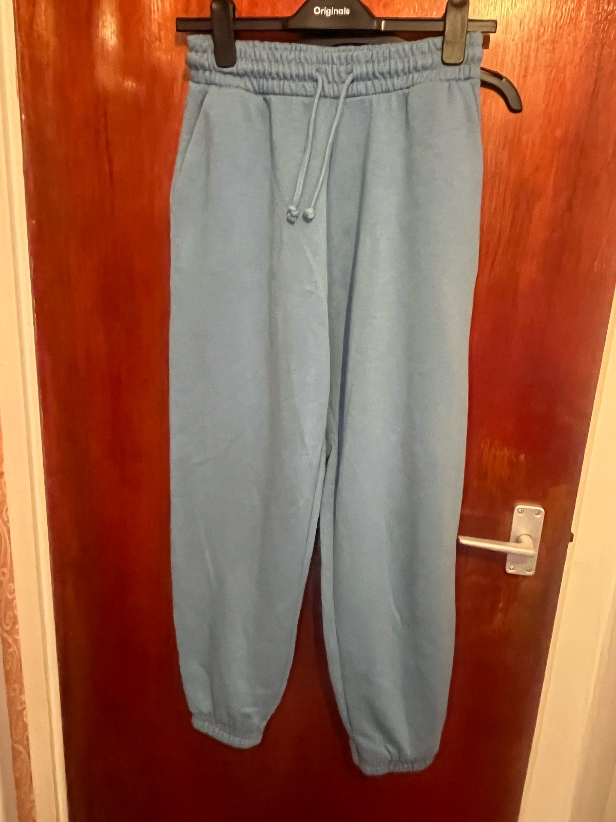 Zara Light Blue Cuffed Joggers / Sweatpants