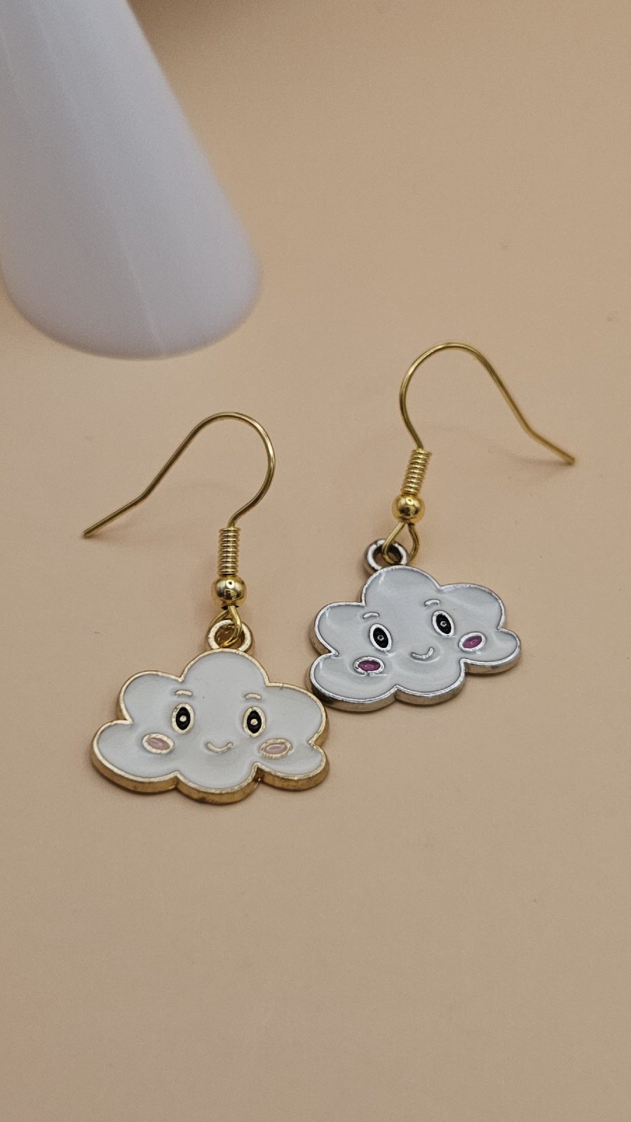 Handmade cloud earrings