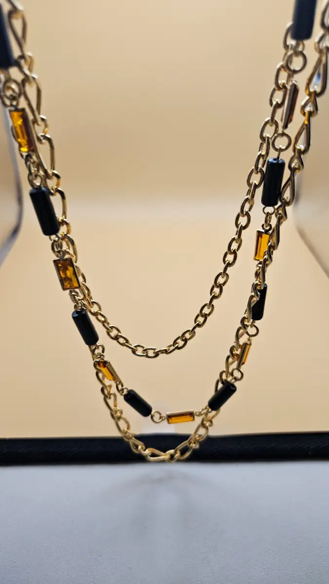 Layered Gold-Tone Statement Chain Necklace