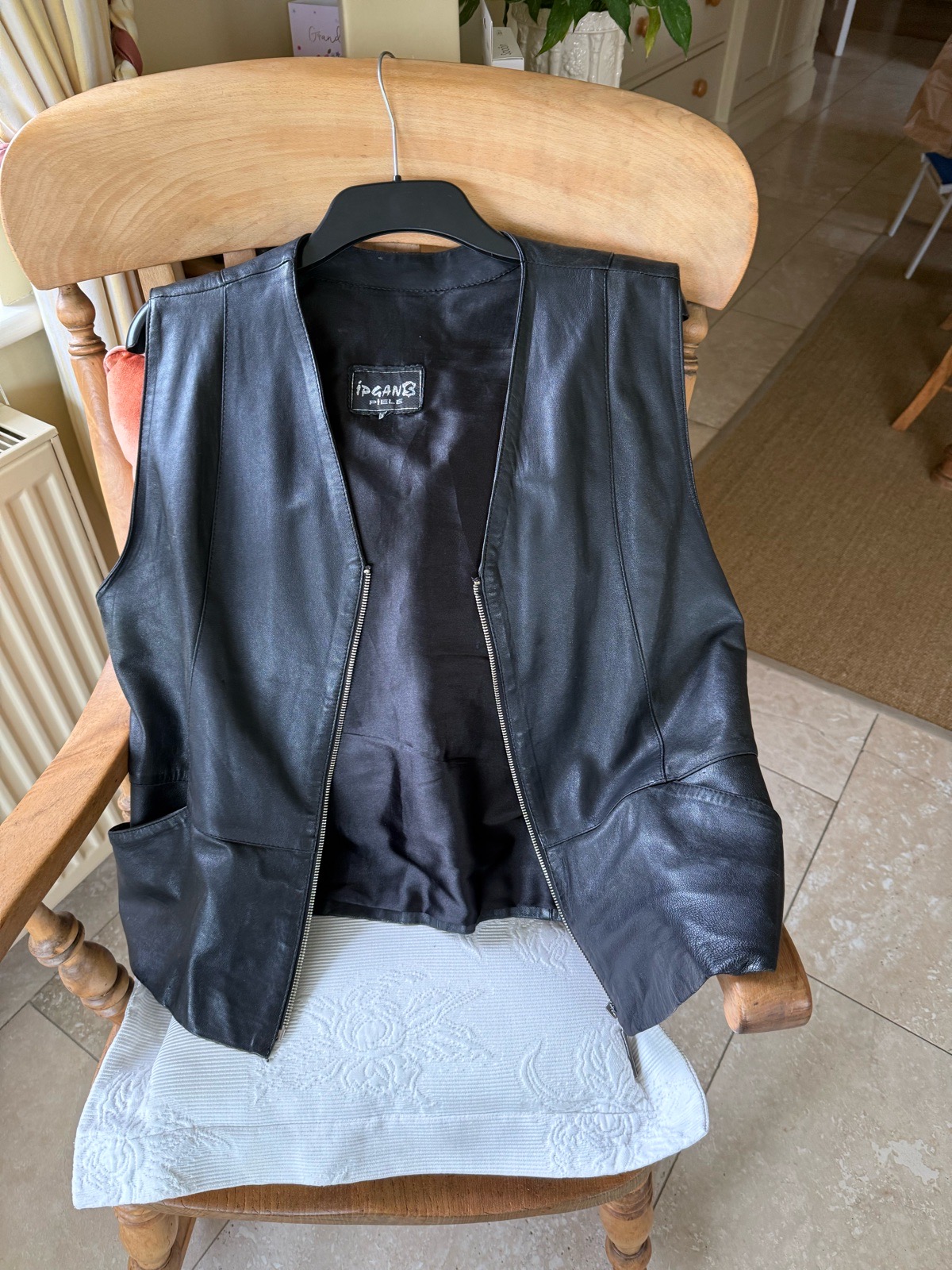 Real Leather Waistcoat/Gilet XXL