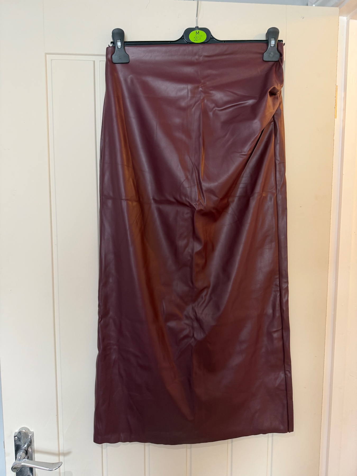 Faux Leather Burgundy skirt 14-16